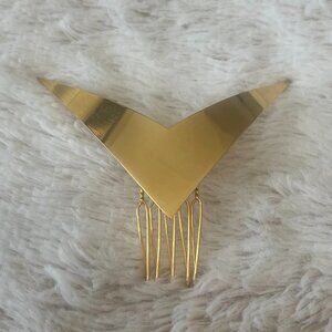 DISCONTINUED Lelet NY Gold V Hair Comb